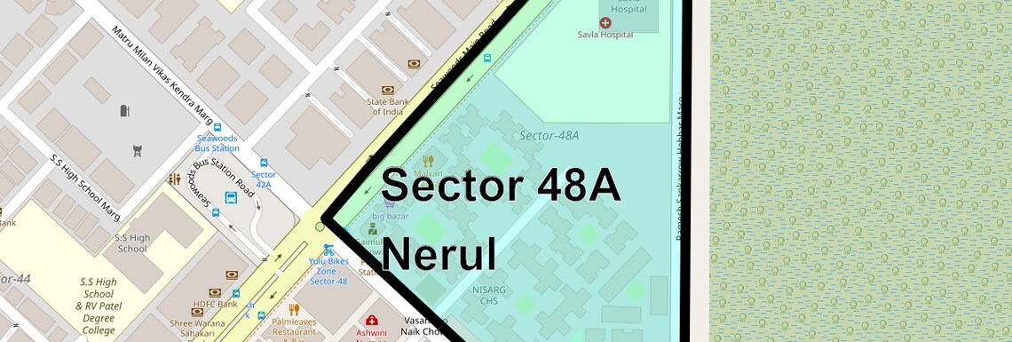 Location Map of Sector 48a Nerul, Navi Mumbai