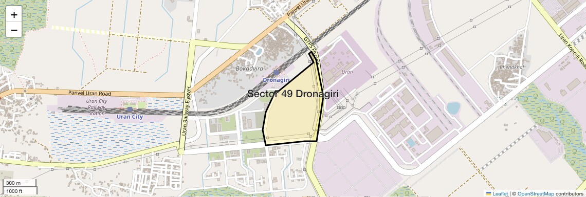 Location Map of Sector 49 Dronagiri, Navi Mumbai