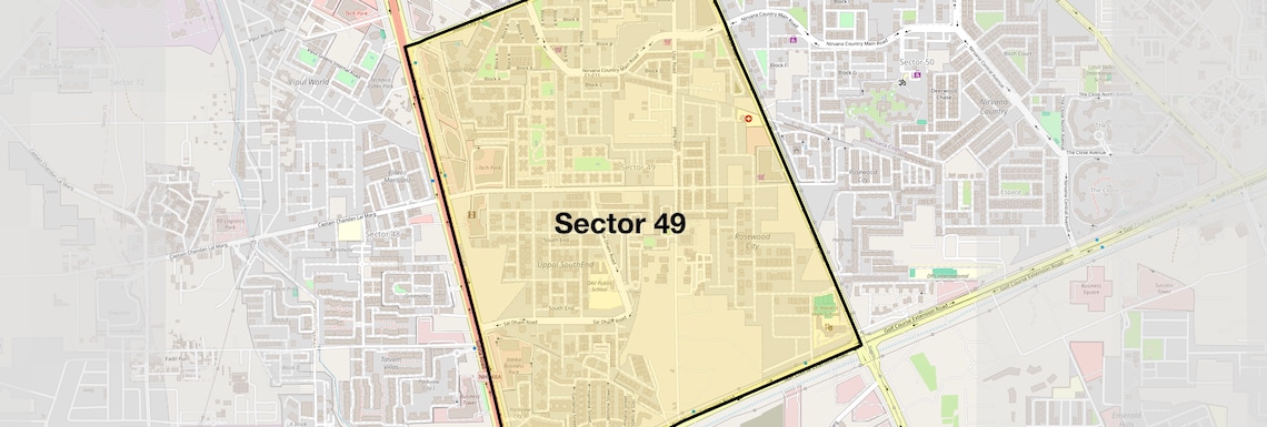 Location Map of Sector 49, Gurgaon