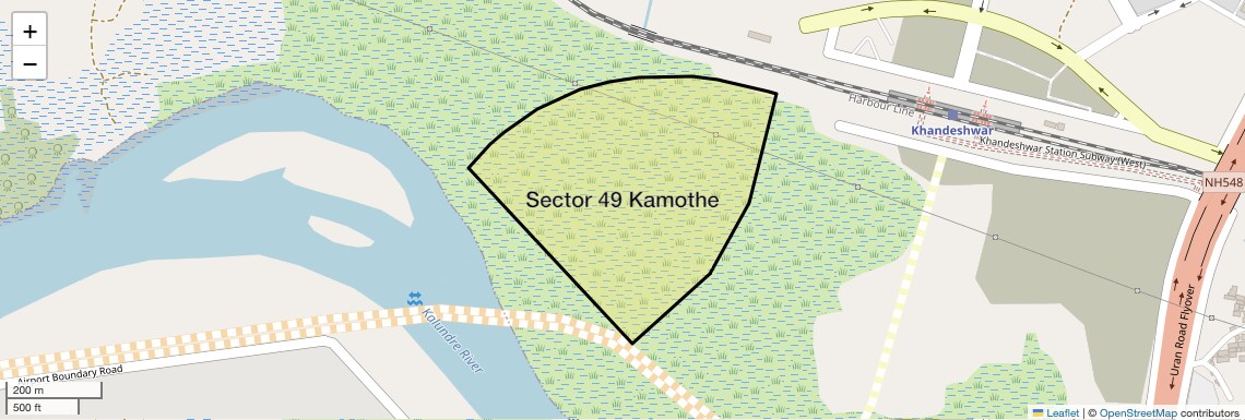 Location Map of Sector 49 Kamothe, Navi Mumbai