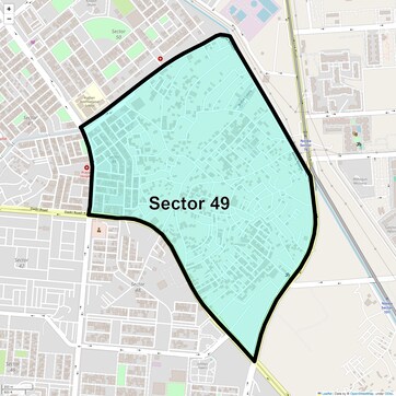 Location Map of Sector 49, Noida
