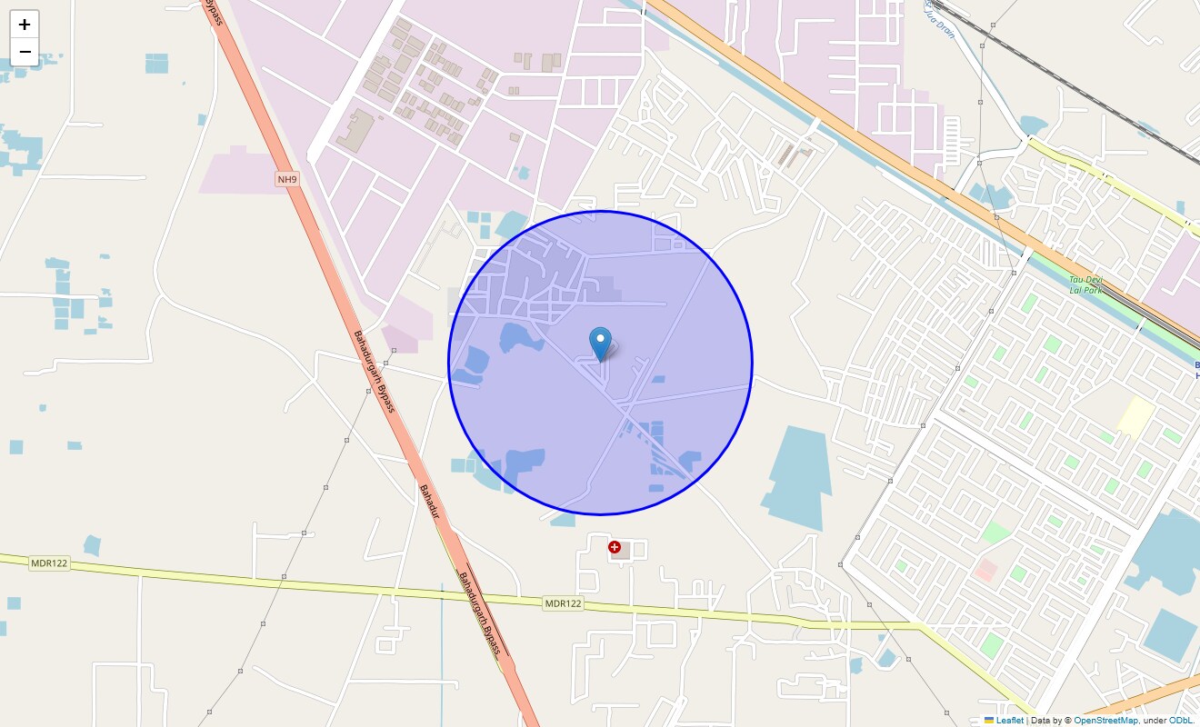 Location Map of Sector 4a, Bahadurgarh