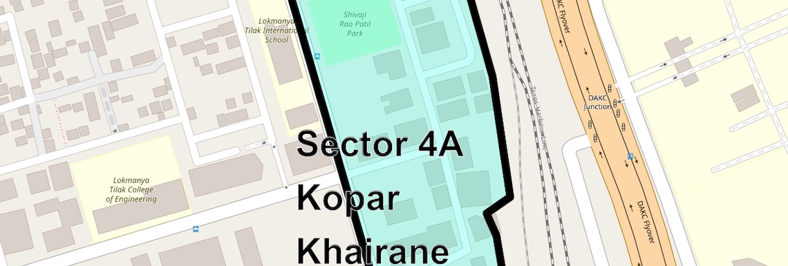 Location Map of Sector 4A Kopar Khairane, Navi Mumbai
