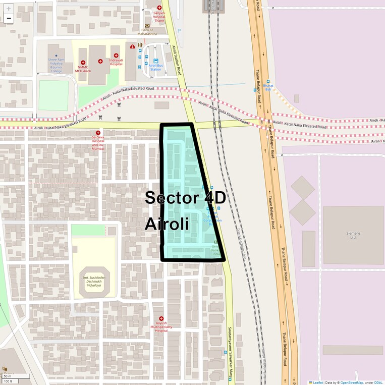 Location Map of Sector 4d Airoli