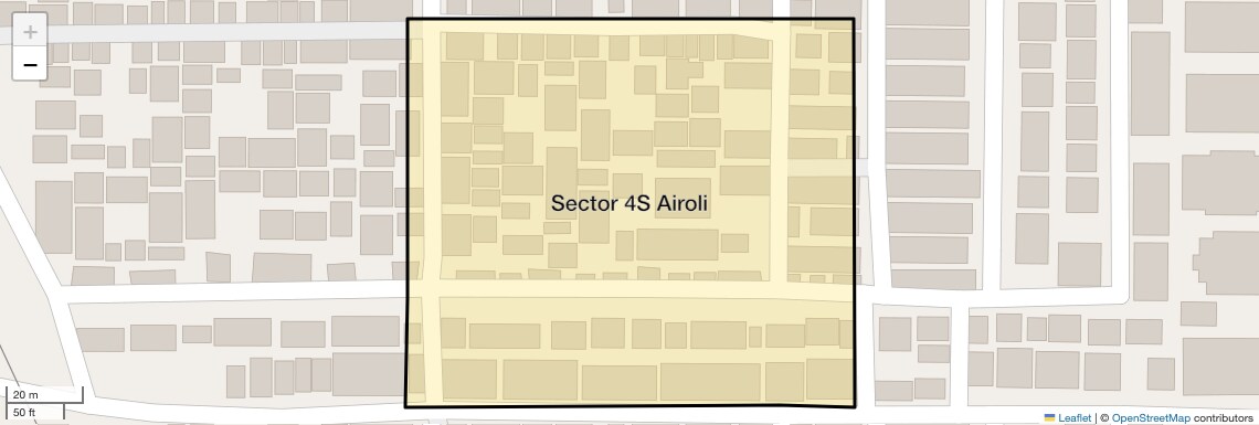 Location Map of Sector 4S Airoli, Navi Mumbai