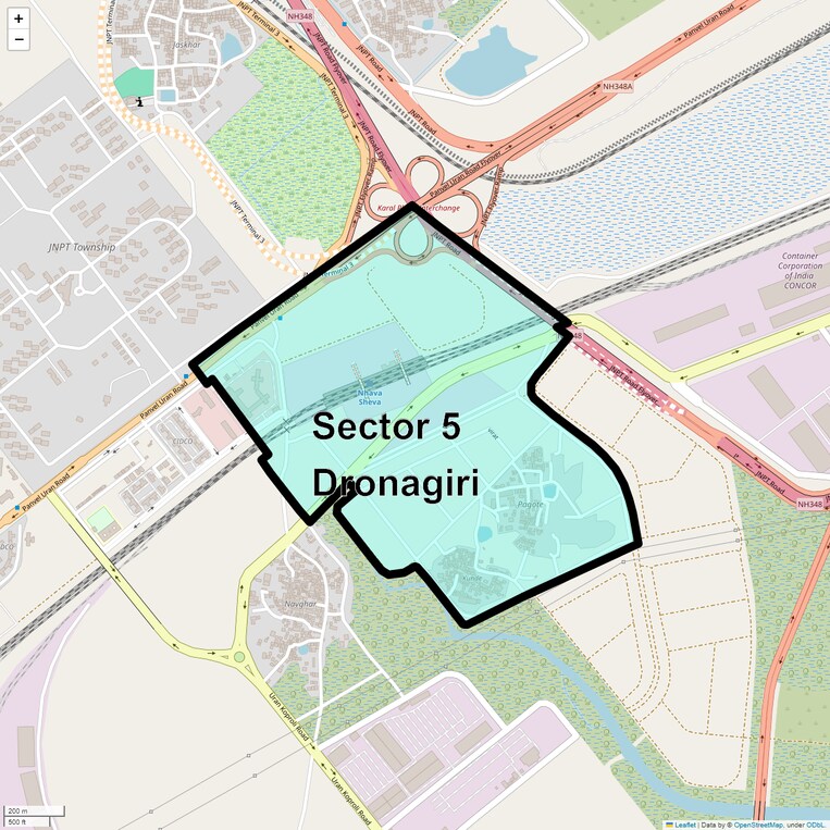 Location Map of Sector 5 Dronagiri