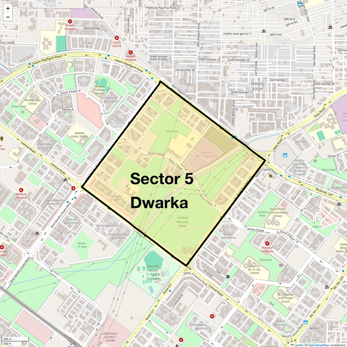 Check Time Travel of Sector 5 Dwarka, Delhi