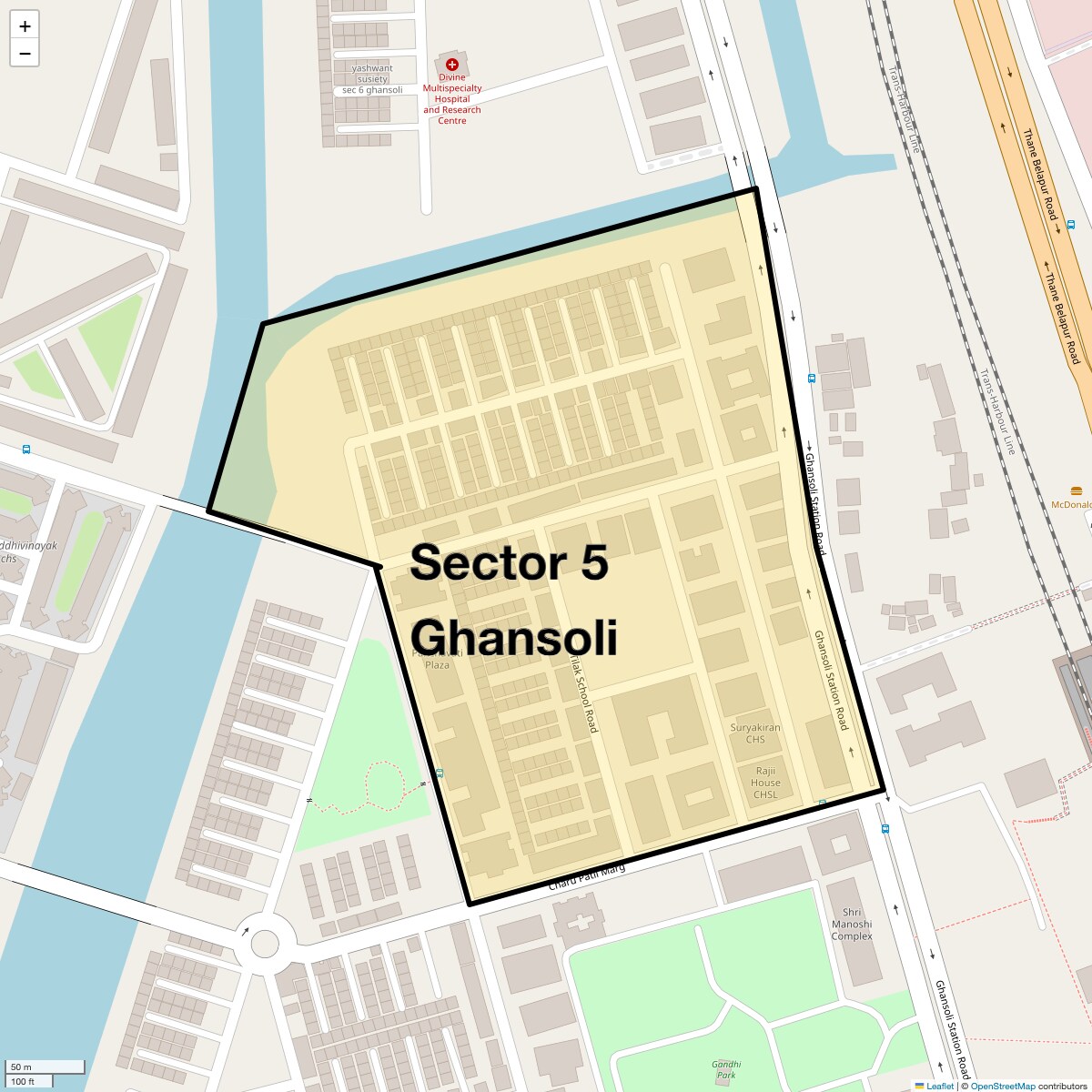 Sector 5 Ghansoli Map