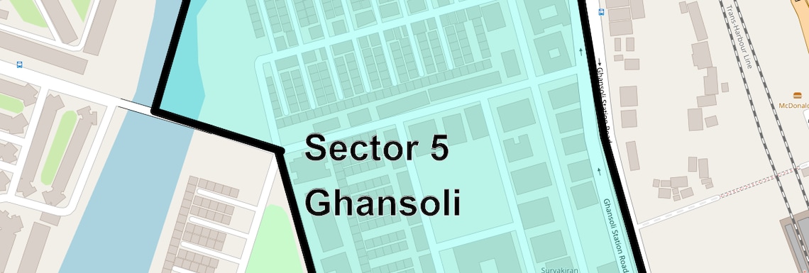 Location Map of Sector 5 Ghansoli, Navi Mumbai