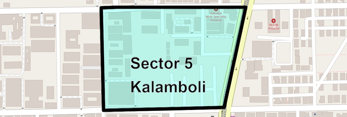 Location Map of Sector 5 Kalamboli, Navi Mumbai