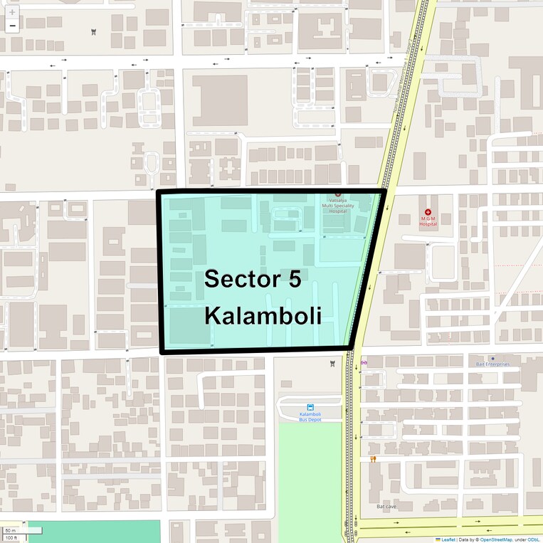 Location Map of Sector 5 Kalamboli