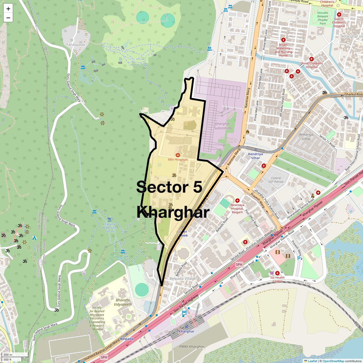 Sector 5 Kharghar Map