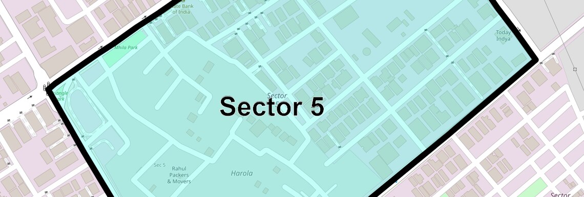 Location Map of Sector 5, Noida