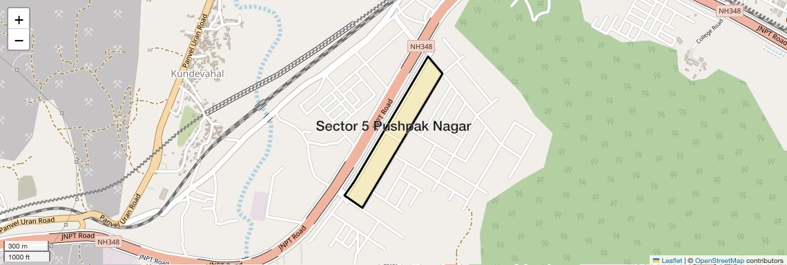 Location Map of Sector 5 Pushpak Nagar, Navi Mumbai
