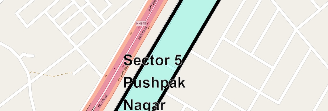 Location Map of Sector 5 Pushpak Nagar, Navi Mumbai