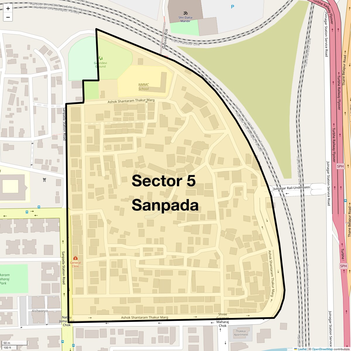 Sector 5 Sanpada Map