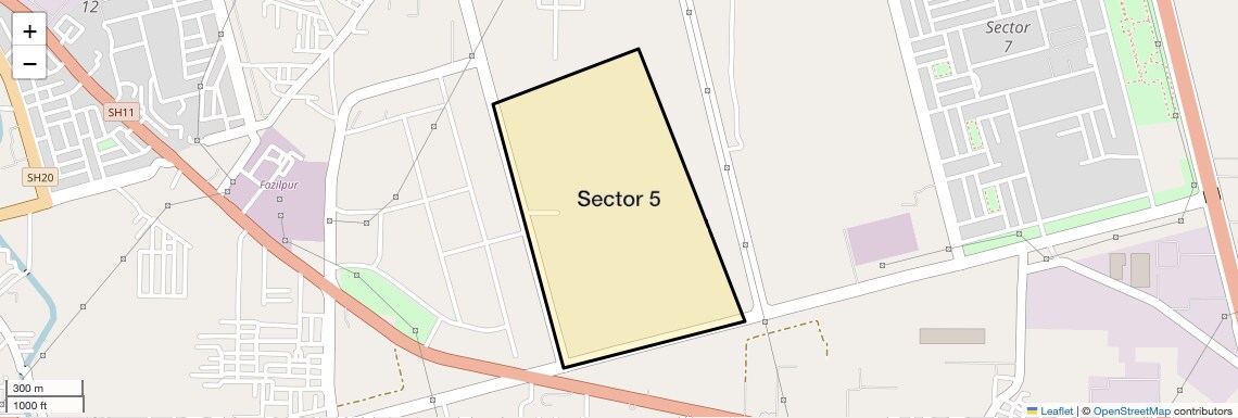Location Map of Sector 5, Sonipat