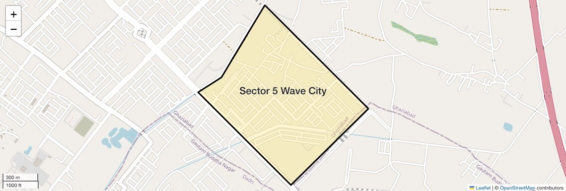 Location Map of Sector 5 Wave City, Ghaziabad