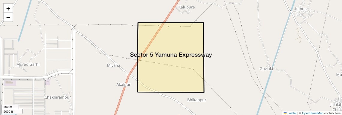 Location Map of Sector 5 Yamuna Expressway, Greater Noida