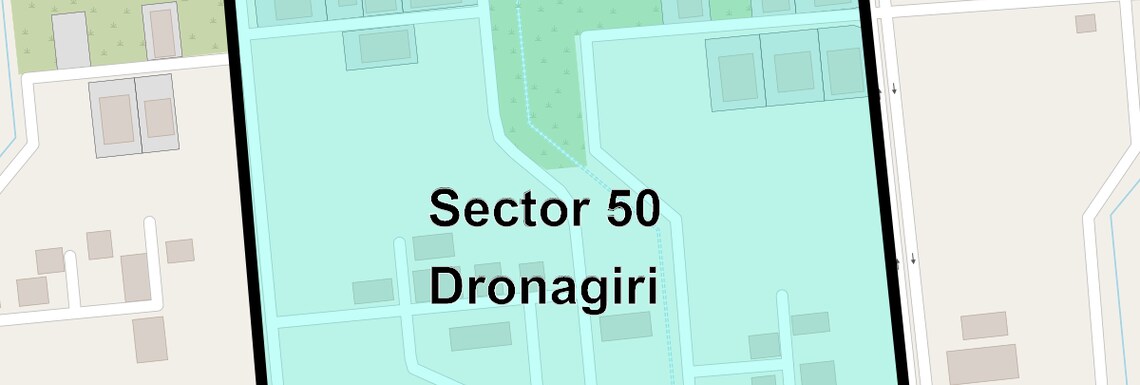 Location Map of Sector 50 Dronagiri, Navi Mumbai