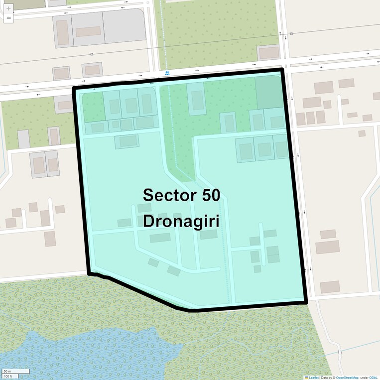 Location Map of Sector 50 Dronagiri