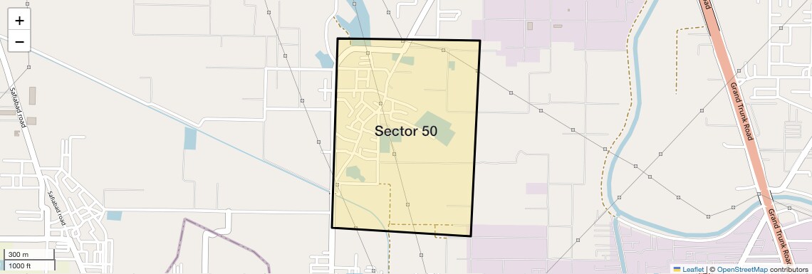 Location Map of Sector 50, Sonipat