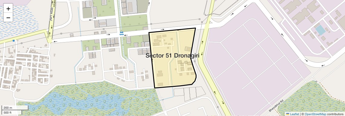 Location Map of Sector 51 Dronagiri, Navi Mumbai