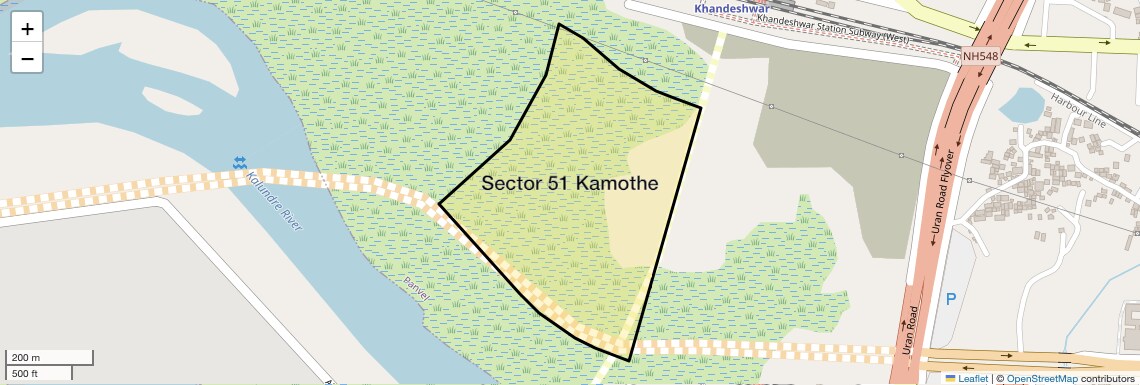 Location Map of Sector 51 Kamothe, Navi Mumbai