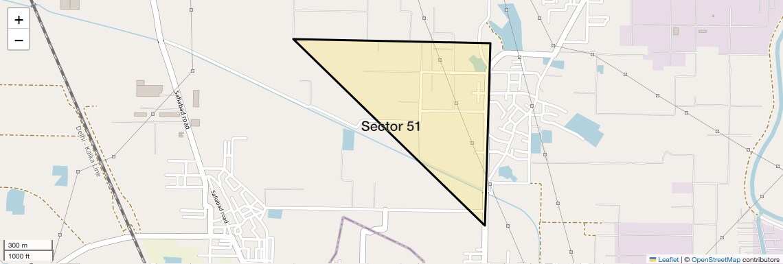 Location Map of Sector 51, Sonipat