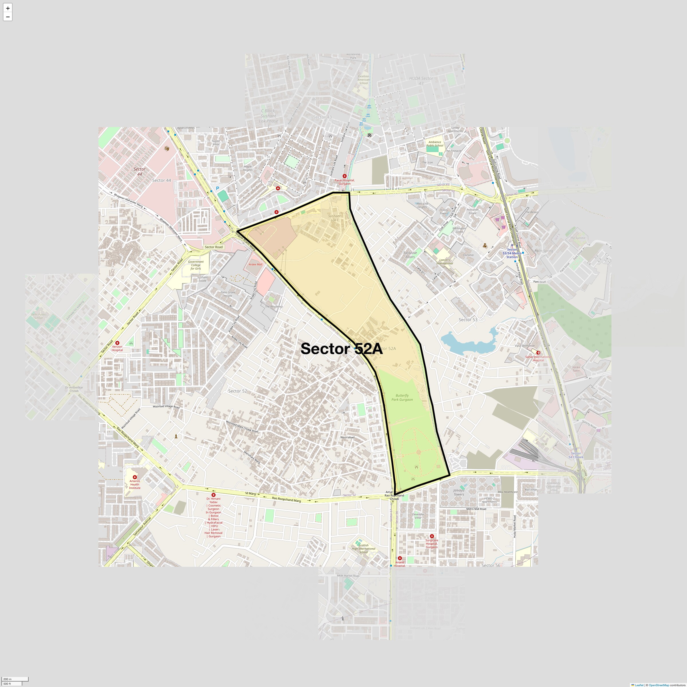 Check Time Travel of Sector 52a, Gurgaon