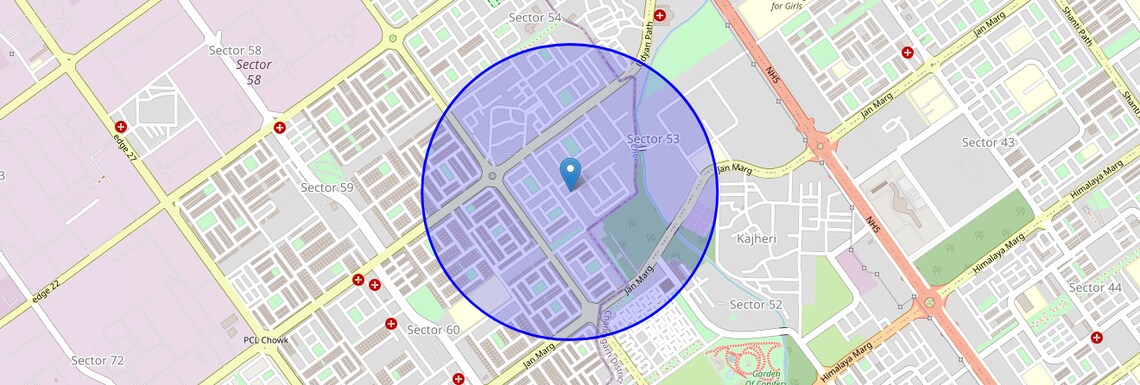 Location Map of Sector 53, Chandigarh