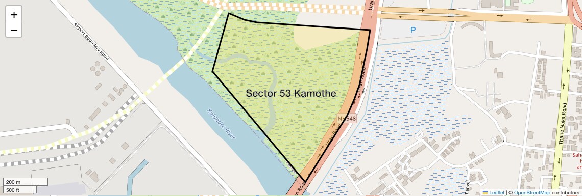 Location Map of Sector 53 Kamothe, Navi Mumbai