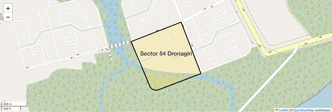 Location Map of Sector 54 Dronagiri, Navi Mumbai