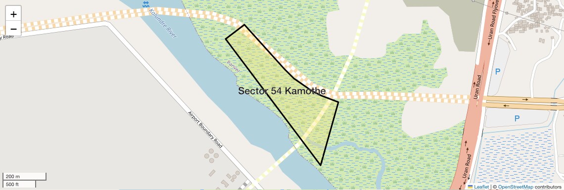 Location Map of Sector 54 Kamothe, Navi Mumbai