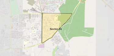 Location Map of Sector 55, Gurgaon