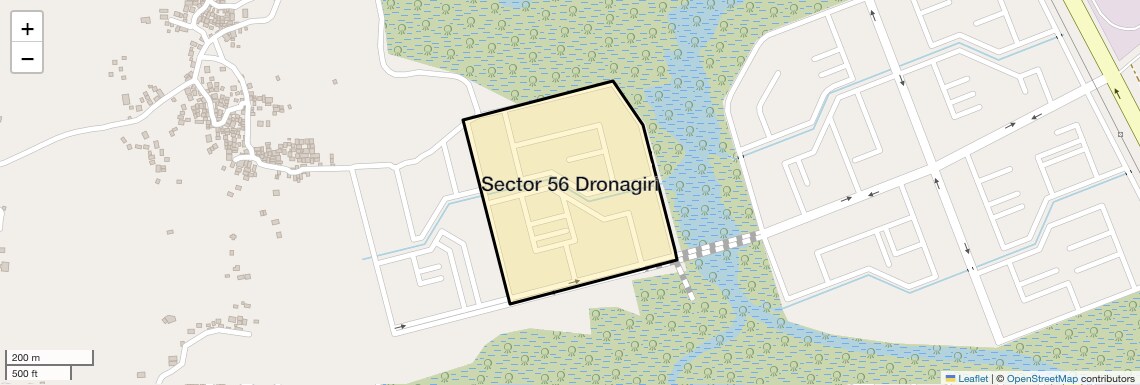 Location Map of Sector 56 Dronagiri, Navi Mumbai