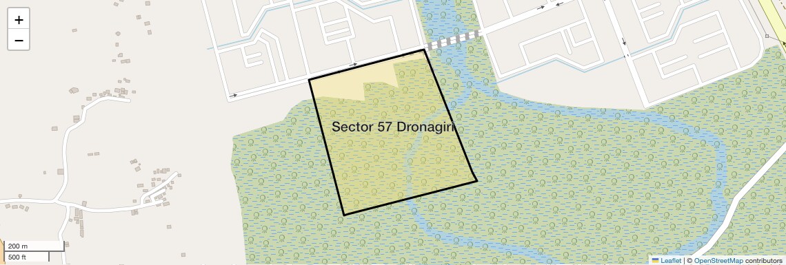 Location Map of Sector 57 Dronagiri, Navi Mumbai