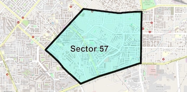 Location Map of Sector 57, Gurgaon