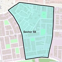 Location Map of Sector 58, Noida