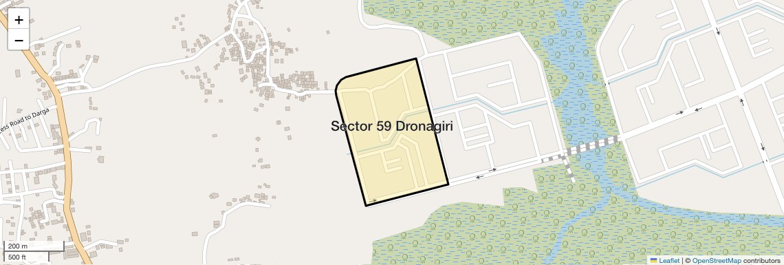 Location Map of Sector 59 Dronagiri, Navi Mumbai