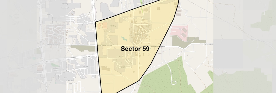 Location Map of Sector 59, Gurgaon