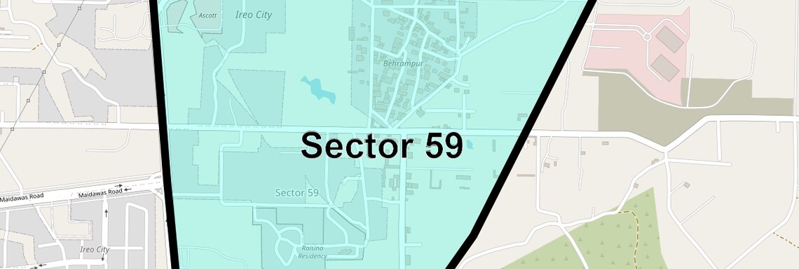 Location Map of Sector 59, Gurgaon