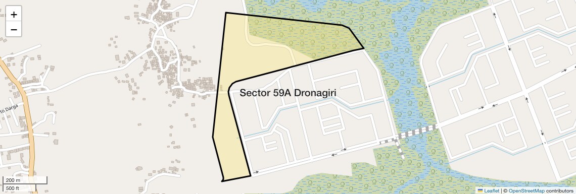 Location Map of Sector 59A Dronagiri, Navi Mumbai