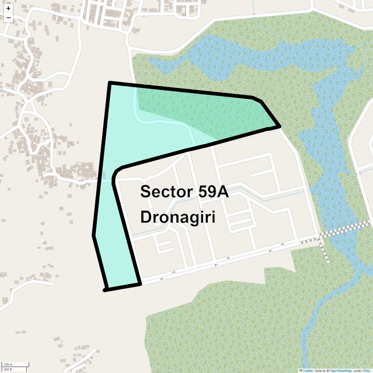 Location Map of Sector 59a Dronagiri