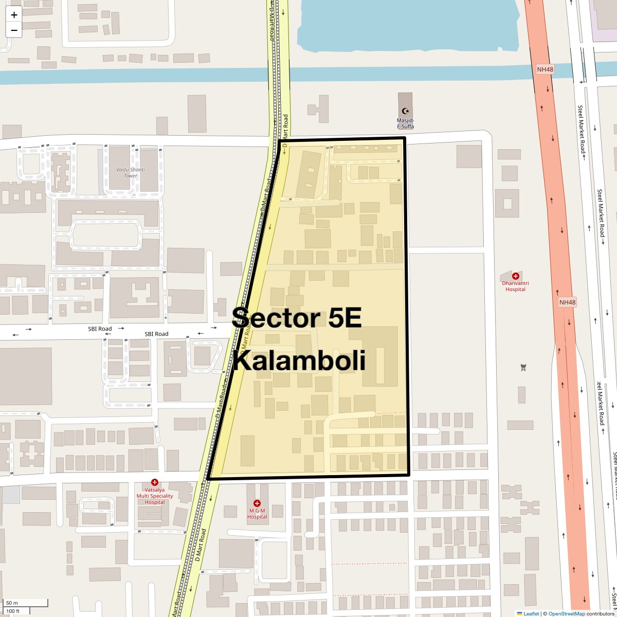 Location Map of Sector 5e Kalamboli, Navi Mumbai