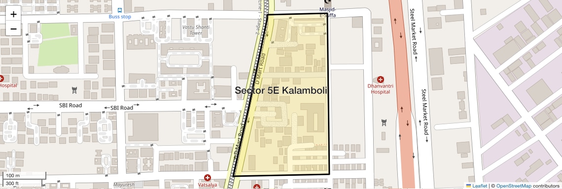 Location Map of Sector 5E Kalamboli, Navi Mumbai