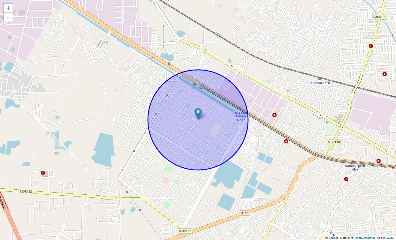 Location Map of Sector 6, Bahadurgarh