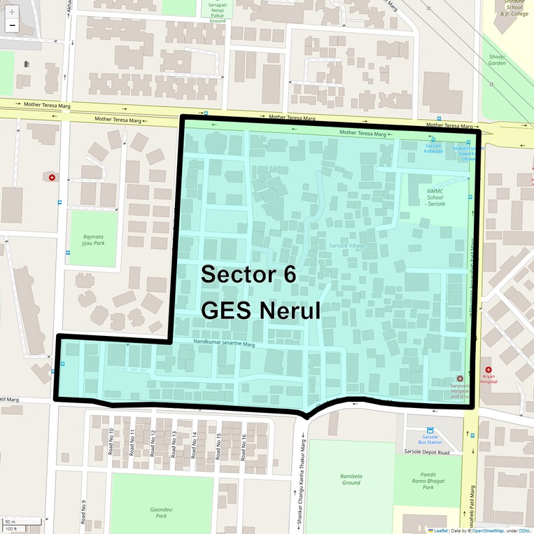 Location Map of Sector 6 Ges Nerul
