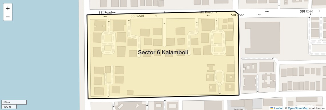 Location Map of Sector 6 Kalamboli, Navi Mumbai