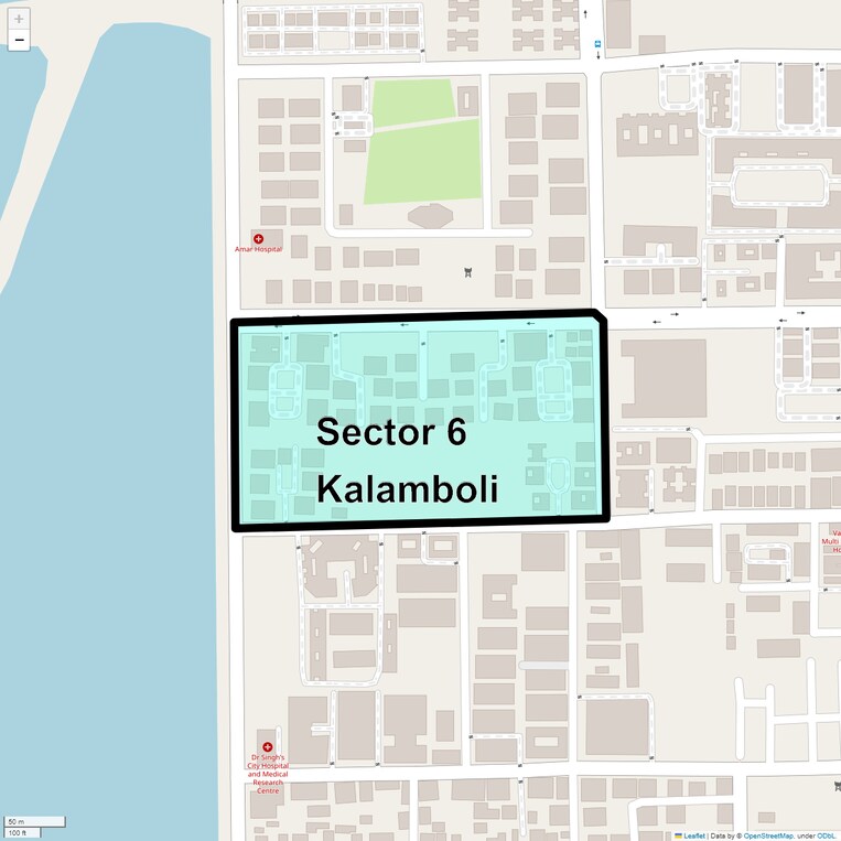 Location Map of Sector 6 Kalamboli